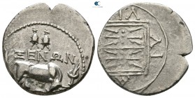Illyria. Dyrrhachion circa 229-100 BC. ΦΙΛΛΙΑΣ, ΞΕΝΩΝ (Phillias, Xenon), magistrate and moneyer. Victoriatus AR