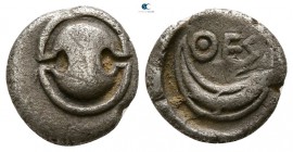 Boeotia. Thespiae 400-350 BC. Obol AR