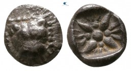 Asia Minor. Uncertain mint or Miletos circa 450-350 BC. Tetartemorion AR