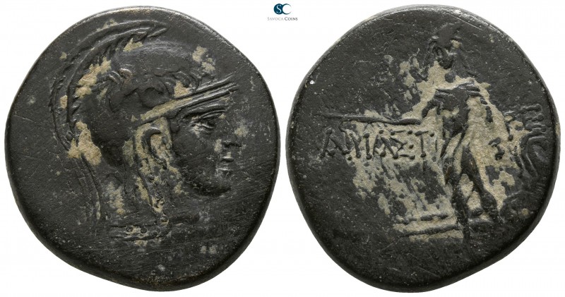 Paphlagonia. Amastris circa 85-65 BC. 
Bronze Æ

28mm., 19,95g.

Head of At...