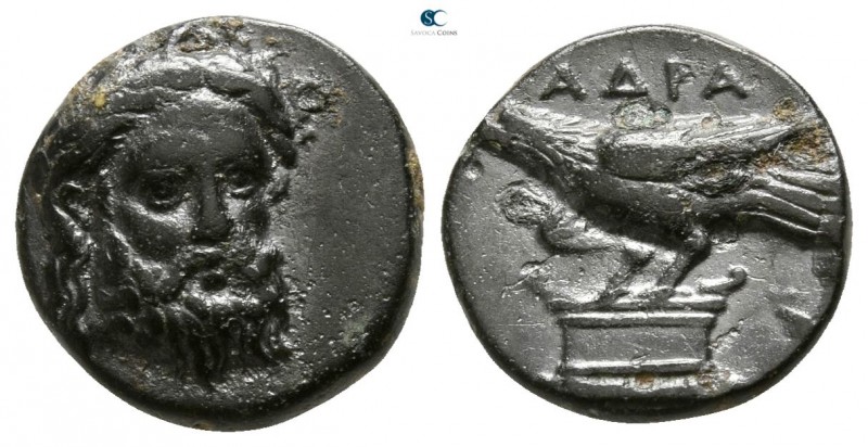 Mysia. Adramytteion circa 350 BC. 
Bronze Æ

10mm., 1,63g.

Laureate, three...