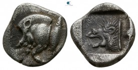 Mysia. Kyzikos circa 480 BC. Diobol AR