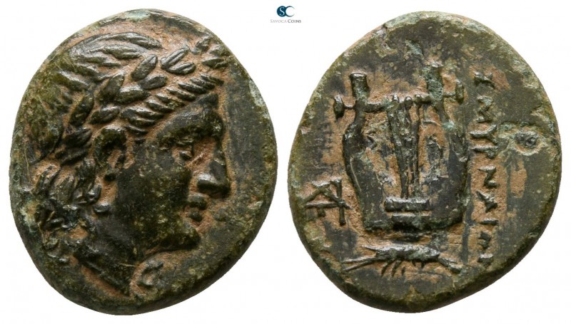 Ionia. Smyrna circa 260-245 BC. 
Bronze Æ

14mm., 2,37g.

Laureate head of ...