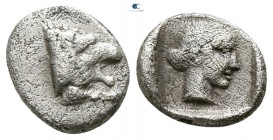 Caria. Knidos   411-404 BC. Obol AR