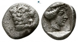 Caria. Knidos   411-405 BC. Obol AR