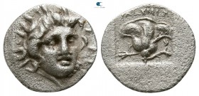 Islands off Caria. Rhodos. Uncertain magistrate circa 170-88 BC. Plinthophoric Hemidrachm AR