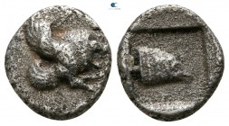 Islands off Caria. Rhodos. Ialysos circa 500-400 BC. 1/12 Stater AR