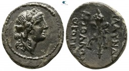 Lydia. Blaundos. ΑΠΟΛΛΩΝΙ- ΘΕΟΓΕΝ- (Apolloni-, son of Theogen-), magistrate circa 200-0 BC. Bronze Æ
