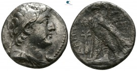 Seleukid Kingdom. Tyre. Demetrios II Nikator, 2nd reign. 129-125 BC. Dated SE 183=130/29 BC. Tetradrachm AR