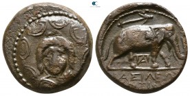 Seleukid Kingdom. Uncertain (military) mint 60. Antiochos III Megas 223-187 BC. Struck 202-187 BC. Bronze Æ