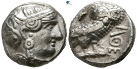 Arabia. Southern. Qataban. Unknown ruler(s) circa 350 BC-AD 320. Imitating Athens. 'rb't - Tetradrachm AR