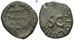 Augustus 27 BC-AD 14. Struck circa 17 BC. P. Licinius Stolo moneyer. Rome. Dupondius Æ