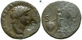 Nero AD 54-68. Struck AD 64-67. Lugdunum. As Æ