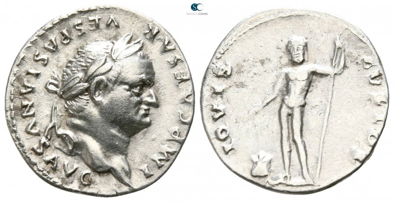 Vespasian AD 69-79. Struck AD 76. Rome
Denarius AR

17mm., 3,16g.

IMP CAES...