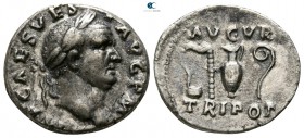 Vespasian AD 69-79. Struck AD 71. Rome. Denarius AR
