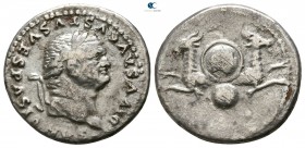Divus Vespasianus AD 79.  Struck under Titus, AD 80/1.. Rome. Denarius AR