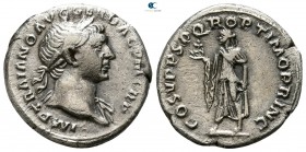 Trajan AD 98-117. Struck AD 107. Rome. Denarius AR
