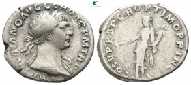 Trajan AD 98-117. Struck circa AD 105-107. Rome. Denarius AR