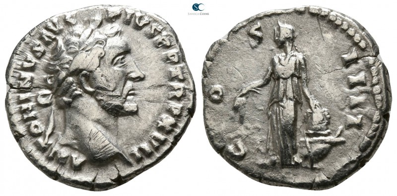 Antoninus Pius AD 138-161. Rome
Denarius AR

17mm., 2,96g.

ANTONINVS AVG P...