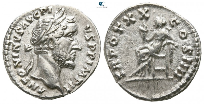 Antoninus Pius AD 138-161. Struck AD 156-157. Rome
Denarius AR

17mm., 3,49g....