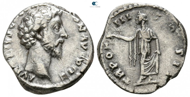 Marcus Aurelius as Caesar AD 139-161. Rome
Denarius AR

15mm., 2,95g.

AVRE...