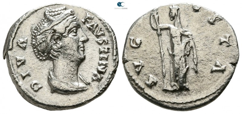 Diva Faustina I AD 140-141. Rome
Denarius AR

16mm., 3,21g.

DIVA FAVSTINA,...