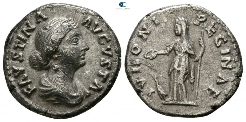 Faustina II AD 147-175. Rome
Denarius AR

16mm., 3,14g.

FAVSTINA AVGVSTA; ...
