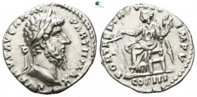 Lucius Verus AD 161-169. Struck AD 168. Rome. Denarius AR