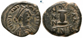Justinian I. AD 527-565. Dated RY 30=AD 556/7. Nikomedia. Decanummium Æ