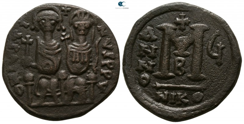 Justin II AD 565-578. Nikomedia
Follis Æ

25mm., 10,75g.

DN IVSTI-NVS PP V...