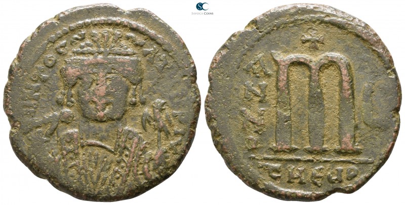 Tiberius II Constantine AD 578-582. Uncertain Regnal Year. Theoupolis (Antioch)...