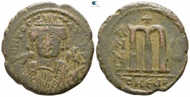 Tiberius II Constantine AD 578-582. Uncertain Regnal Year. Theoupolis (Antioch). Follis Æ
