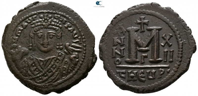 Maurice Tiberius AD 582-602. Dated RY 12=AD 594/5. Theoupolis (Antioch)
Follis ...