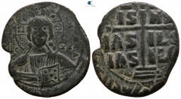 Romanus III Argyrus. AD 1028-1034. Anonymous follis Æ, Class B. Constantinople. Follis Æ
