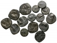 Lot of ca. 15 greek bronze coins / SOLD AS SEEN, NO RETURN!