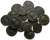 Lot of ca. 16 roman bronze coins / SOLD AS SEEN, NO RETURN!