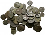 Lot of ca. 50 ancient bronze coins / SOLD AS SEEN, NO RETURN!