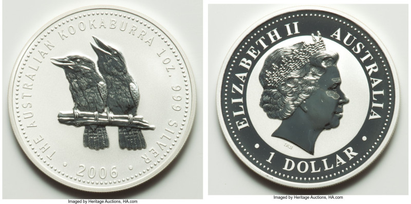 Elizabeth II 4-Piece Lot of Uncertified silver Reverse Proof Dollars UNC, 1) Dol...