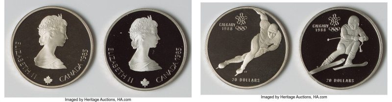 Elizabeth II 10-Piece Uncertified silver "Calgary 1988 Winter Olympic Games" Pro...