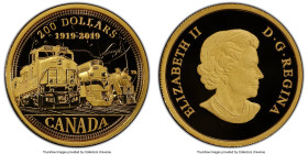 Elizabeth II gold Proof "Canadian National Railway Company - 100th Anniversary" 200 Dollars 2019 PR70 Deep Cameo PCGS, KM-Unl. 

HID09801242017

© 202...