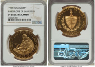 Republic gold Proof "Bartolome de las Casas" 100 Pesos 1992 PR68 Ultra Cameo NGC, Havana mint, KM453, Fr-70. Mintage: 100. Struck as part of the "500t...