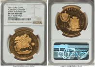 Republic gold Proof "Founding of Cuba" 100 Pesos 1993 Proof Details (Spot Removals) NGC, Havana mint, KM537, Fr-80. Mintage: 100. Struck to commemorat...