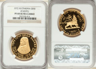 Haile Selassie I gold Proof "Zewditu" 50 Dollars 1972-NI PR68 Ultra Cameo NGC, Numismatica Italiana mint, KM58. 

HID09801242017

© 2022 Heritage Auct...