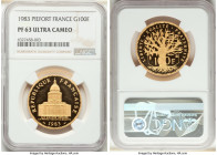 Republic gold Proof Piefort 100 Francs 1983 PR63 Ultra Cameo NGC, Paris mint, KM-P795. Mintage: 14. 

HID09801242017

© 2022 Heritage Auctions | All R...