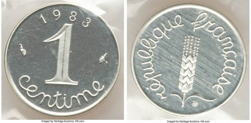 Republic 12-Piece Uncertified silver "Fleur de Coin" Piefort Set 1986 UNC, Paris...
