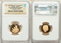 Elizabeth II gold Proof "Faster - Diana" 25 Pounds 2010 PR70 Ultra Cameo NGC, KM1164, S-LO58. London 2012 Olympic Games commemorative. 

HID0980124201...
