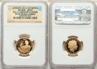 Elizabeth II gold Proof "Higher - Juno" 25 Pounds 2011 PR69 Ultra Cameo NGC, KM1218, S-LO61. London 2012 Olympic Games Commemorative. 

HID09801242017...