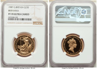 Elizabeth II gold Proof "Britannia" 50 Pounds 1987 PR70 Ultra Cameo NGC, KM952, S-BGE1. 

HID09801242017

© 2022 Heritage Auctions | All Rights Reserv...