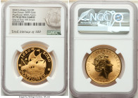 Elizabeth II gold Proof "Mayflower 400th Anniversary" 100 Pounds (1 oz) 2020 PR70 Ultra Cameo NGC, KM-Unl. Mintage: 500. One of First 100 Struck. Sold...