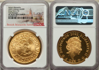 Elizabeth II gold Proof "King Henry VII" 200 Pounds (2 oz) 2022 PR70 Ultra Cameo NGC, KM-Unl., S-Unl. Limited Edition Presentation Mintage: 175. Briti...